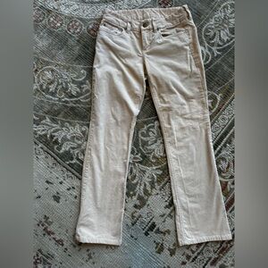 J Crew Favorite Fit Cream Corduroy Pants